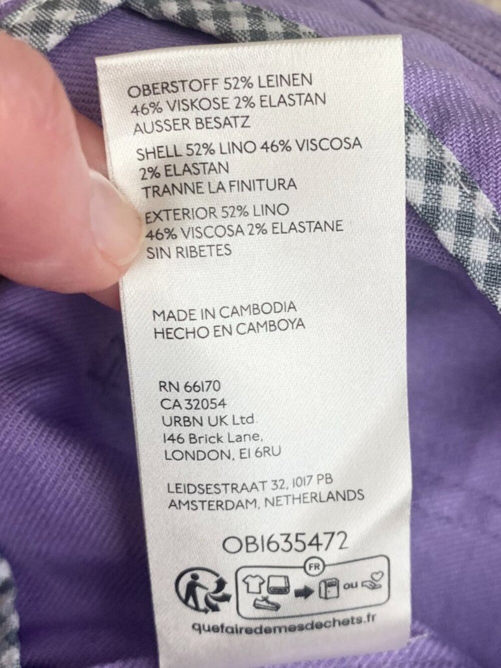 NWT Anthro Maeve The Colette Shorts in Linen Blend, Violet Purple (Rare), 28 - Picture 9 of 13